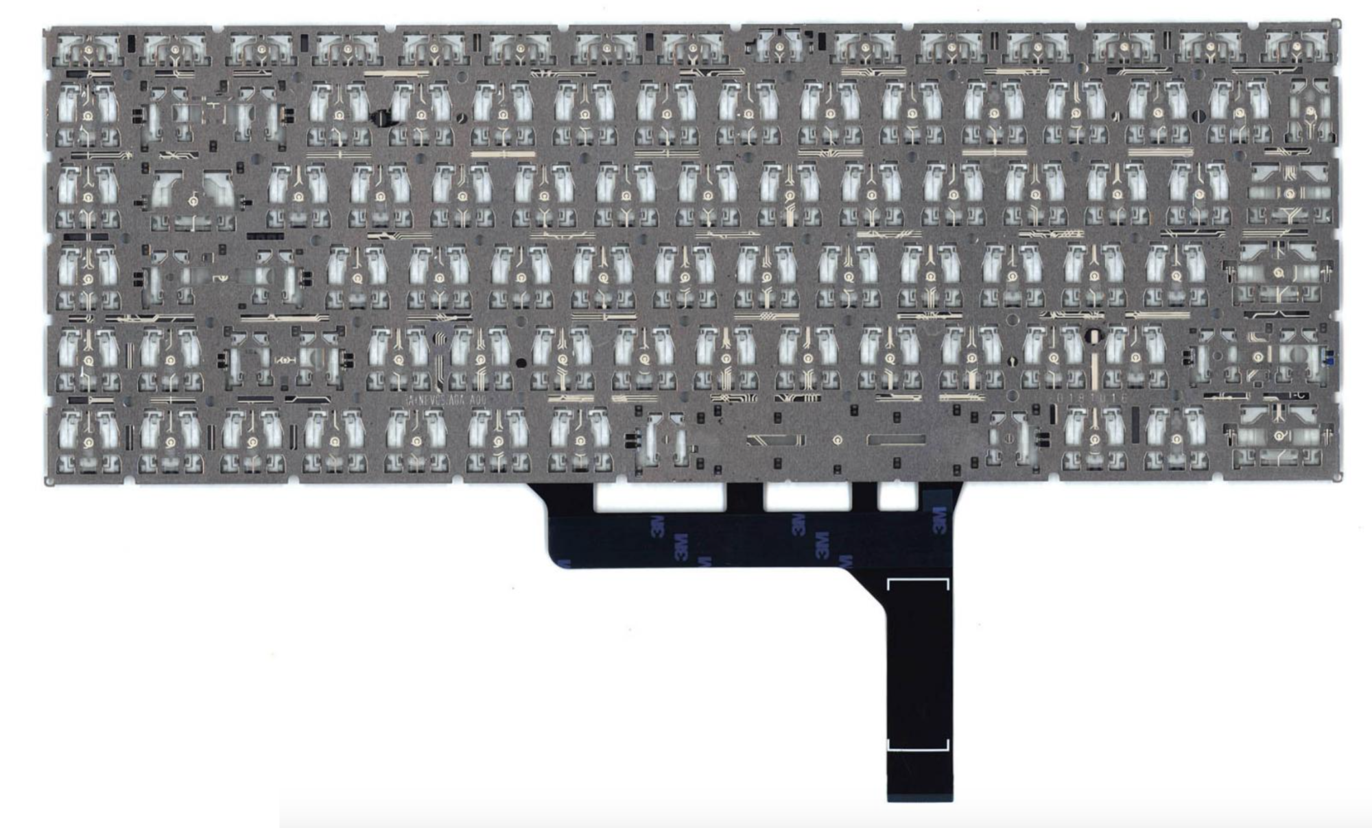 Клавиатура MSI GF63 Thin 9RCX-697XRU серебристая, с подсветкой, OEM