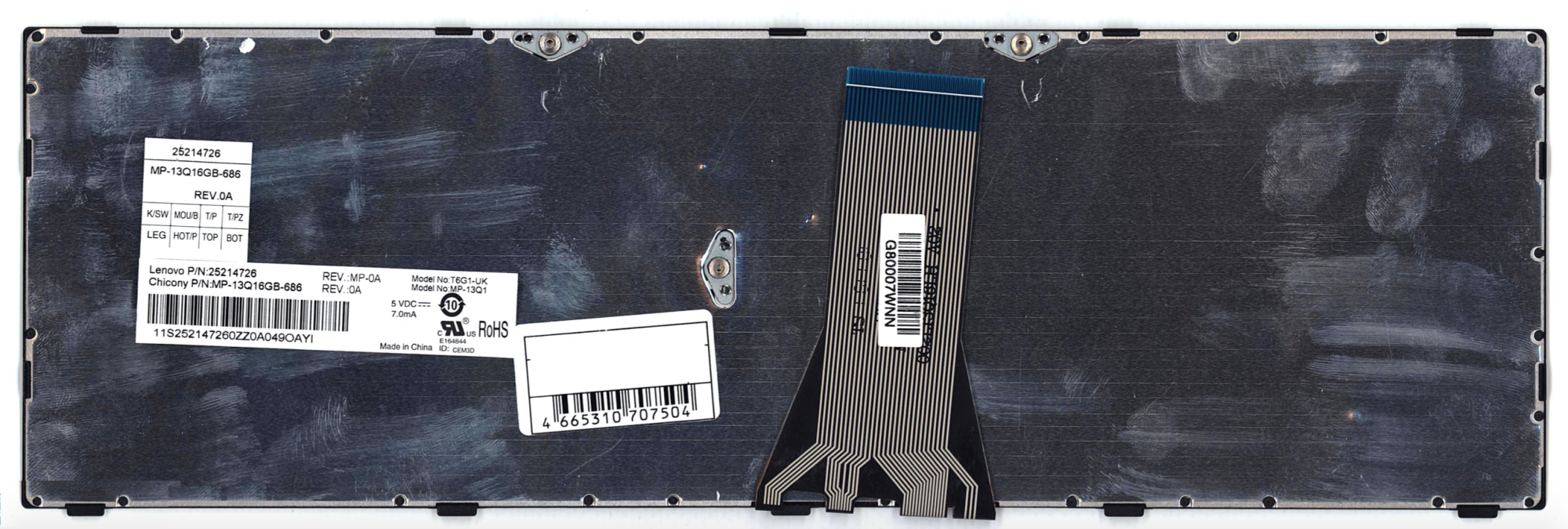 Клавиатура Lenovo IdeaPad Flex B50-70 с салатовой рамкой, OEM