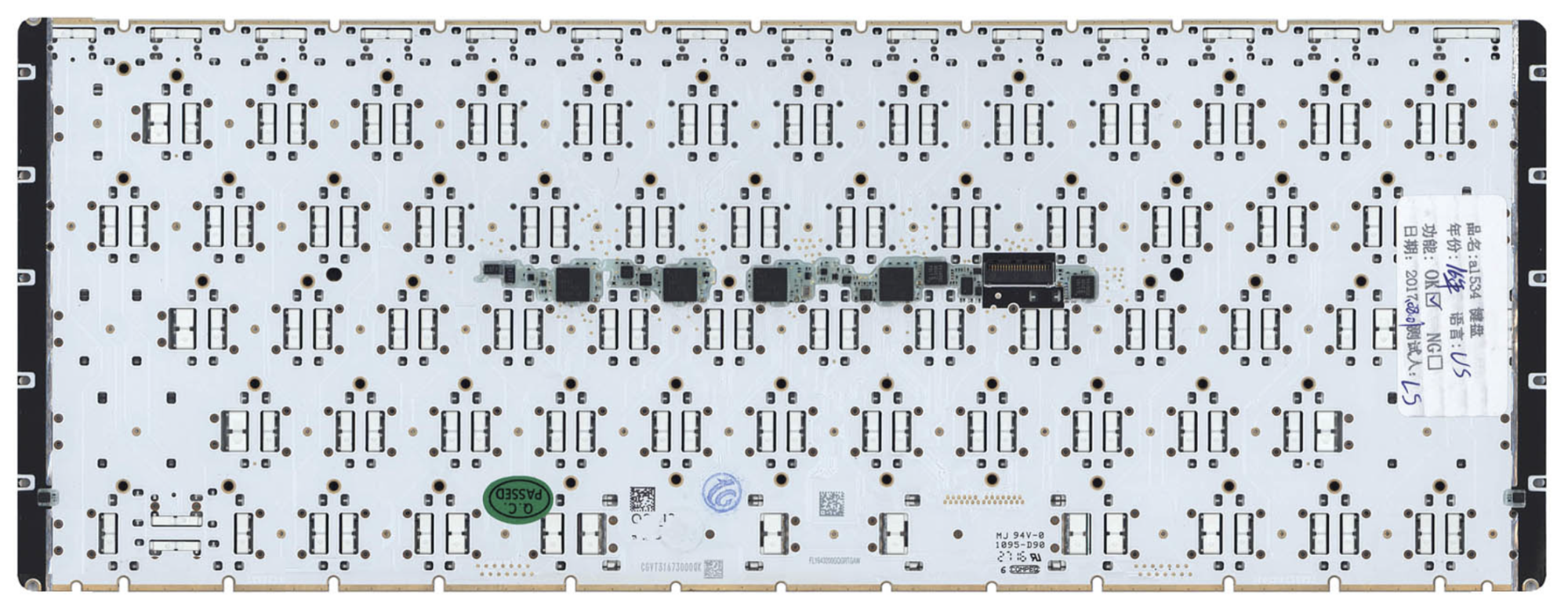 Клавиатура Apple MacBook 12" 2017 A1534 (MNYM2LL/A) плоский Enter, OEM