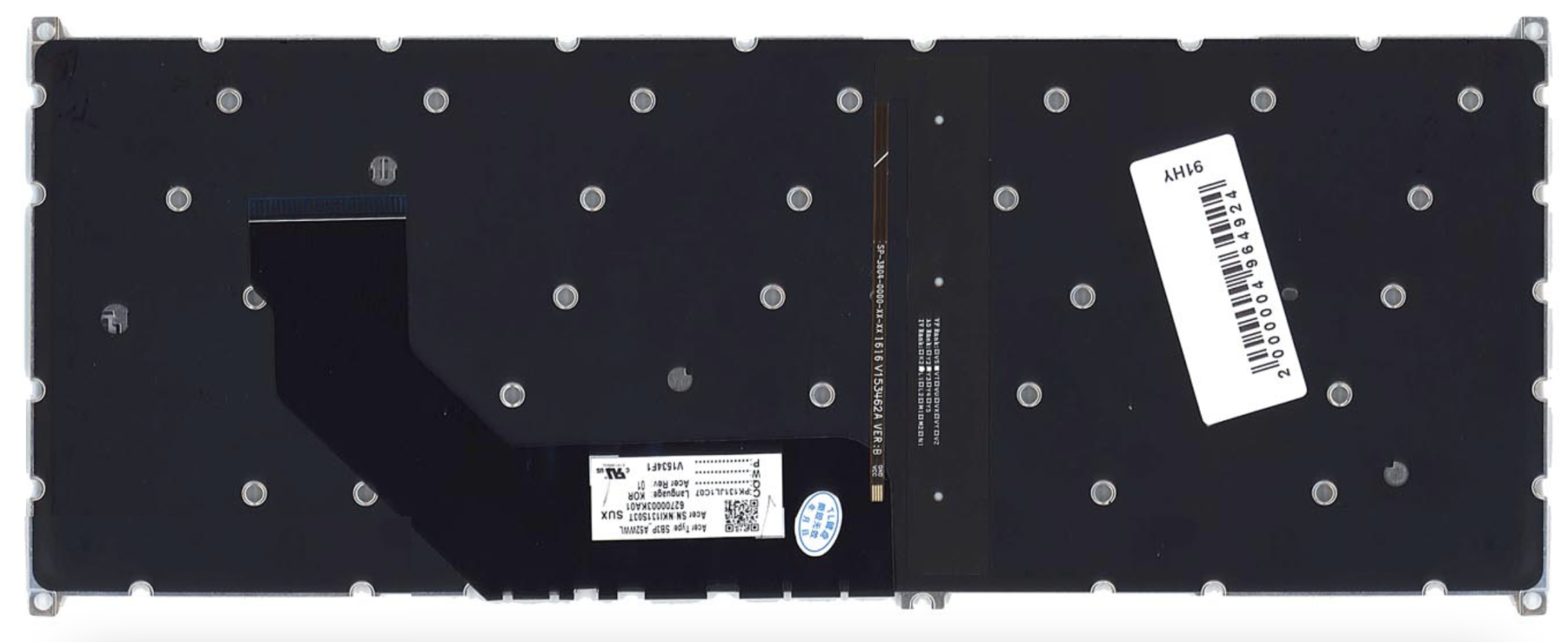 Клавиатура Acer Aspire Swift SF314-52G серебристая с подсветкой, OEM