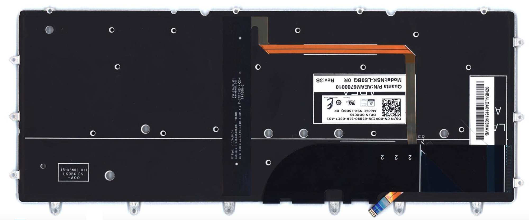 Клавиатура DELL Precision 5530, 5530-6931 с подсветкой, OEM