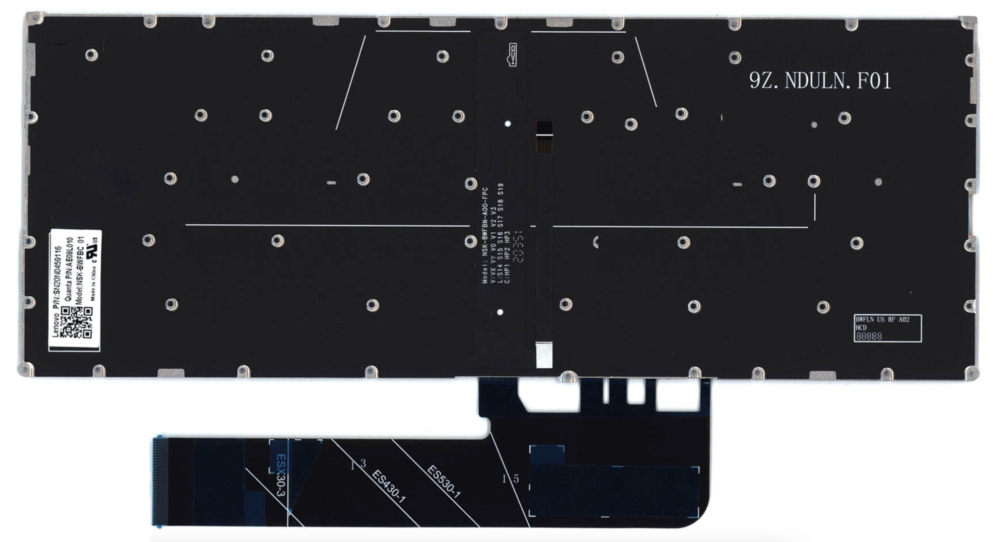 Клавиатура LENOVO Thinkbook 13s с подсветкой, OEM